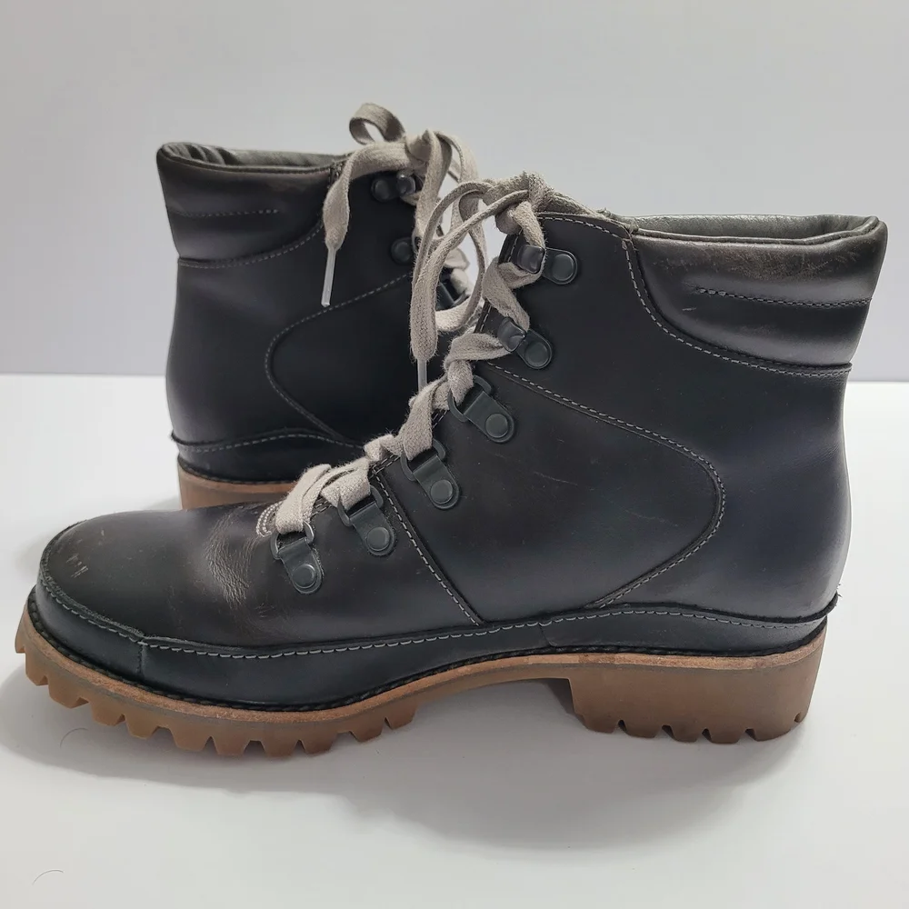 Womens Chaco Black Fields Hiking Lace Up Boots - Picture 3 of 11